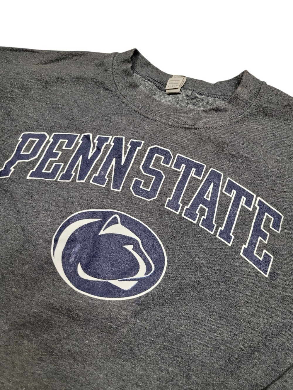Y2K Penn State Nittany Lions Classic Logo Grey Sweatshirts Top Size: M
